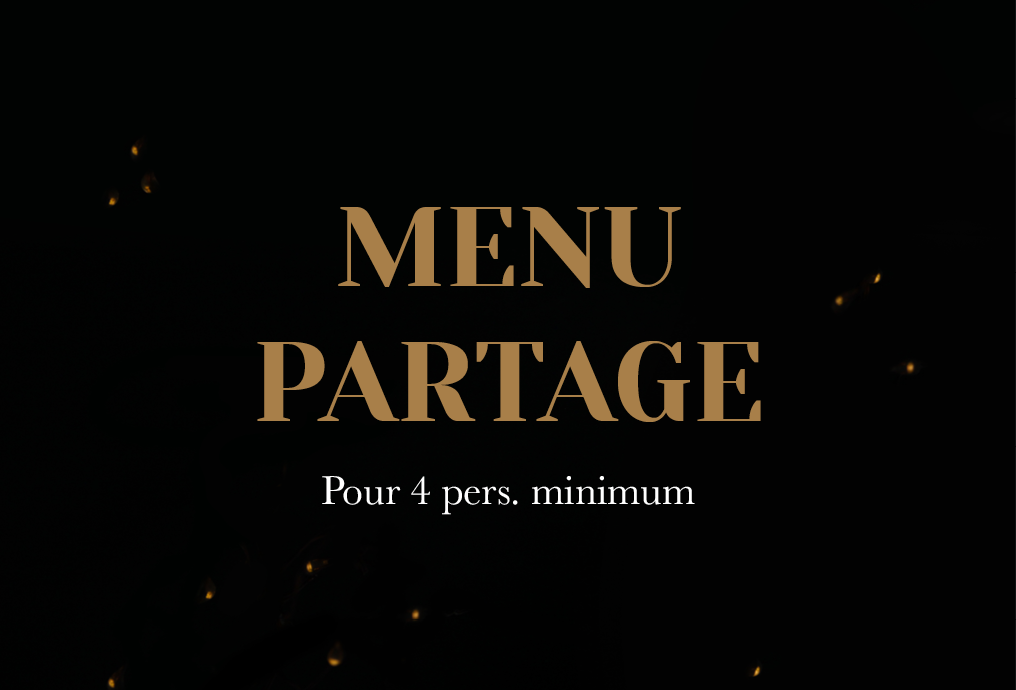 Menu partage à la carte de Noël chez Brison Traiteur