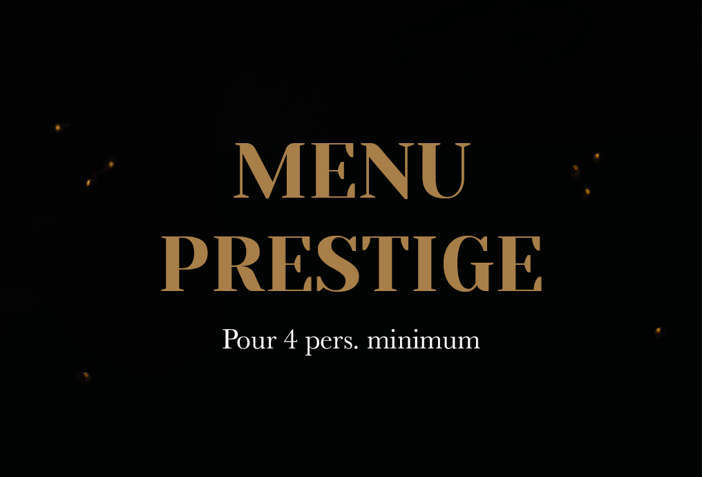 Menu Prestique pour les fêtes de fin d'année